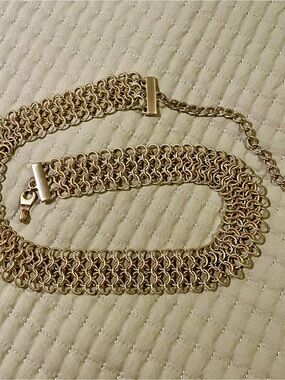Gold-Tone Chainmail Link Belt